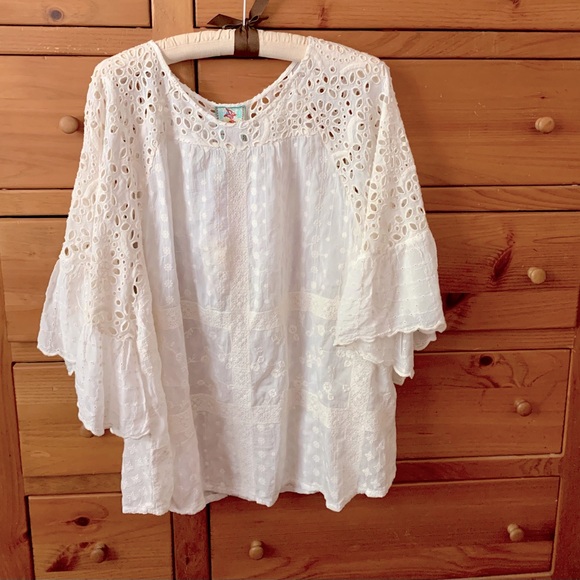 Johnny Was plaid ruffle blouse - Picture 1 of 11